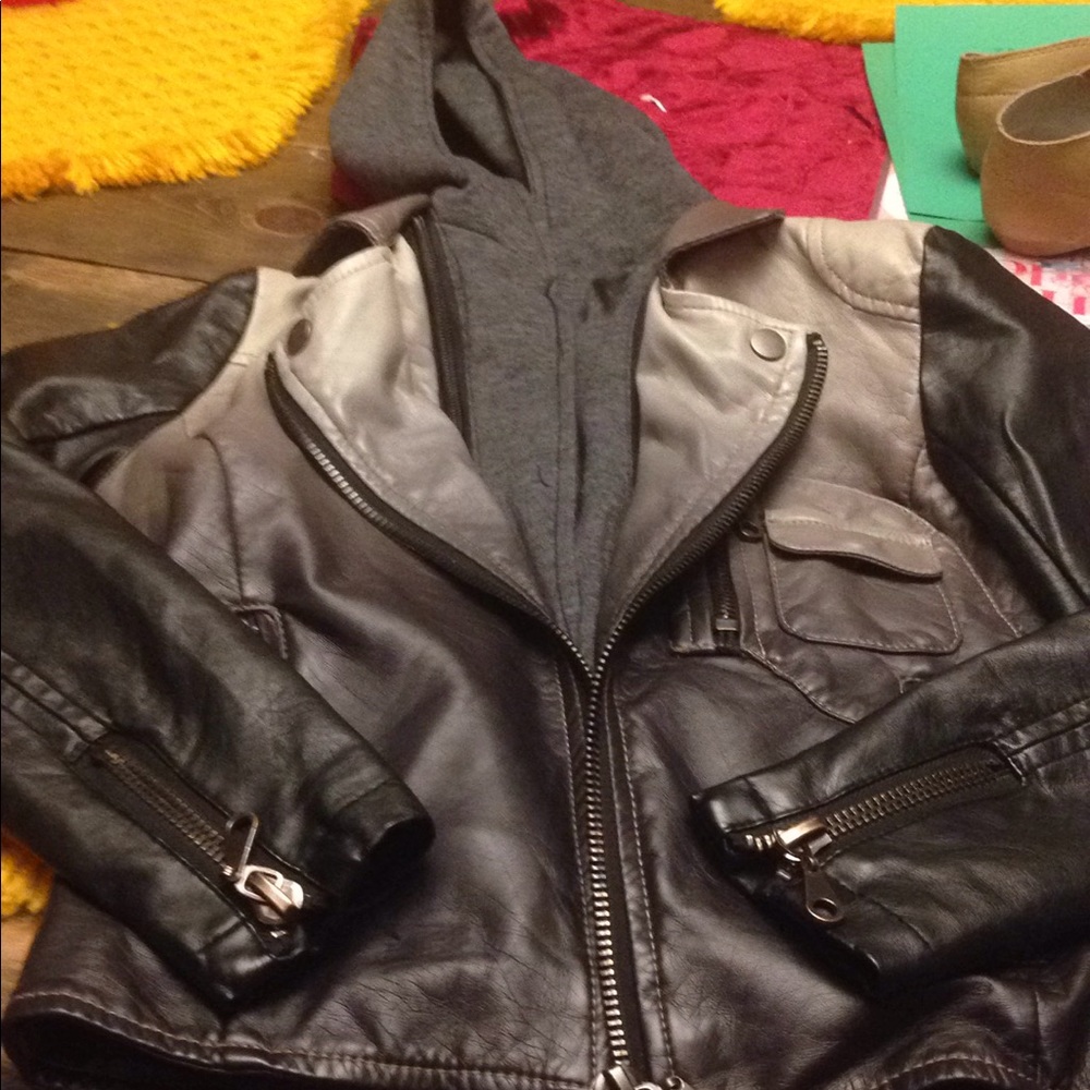 Faux leather jacket